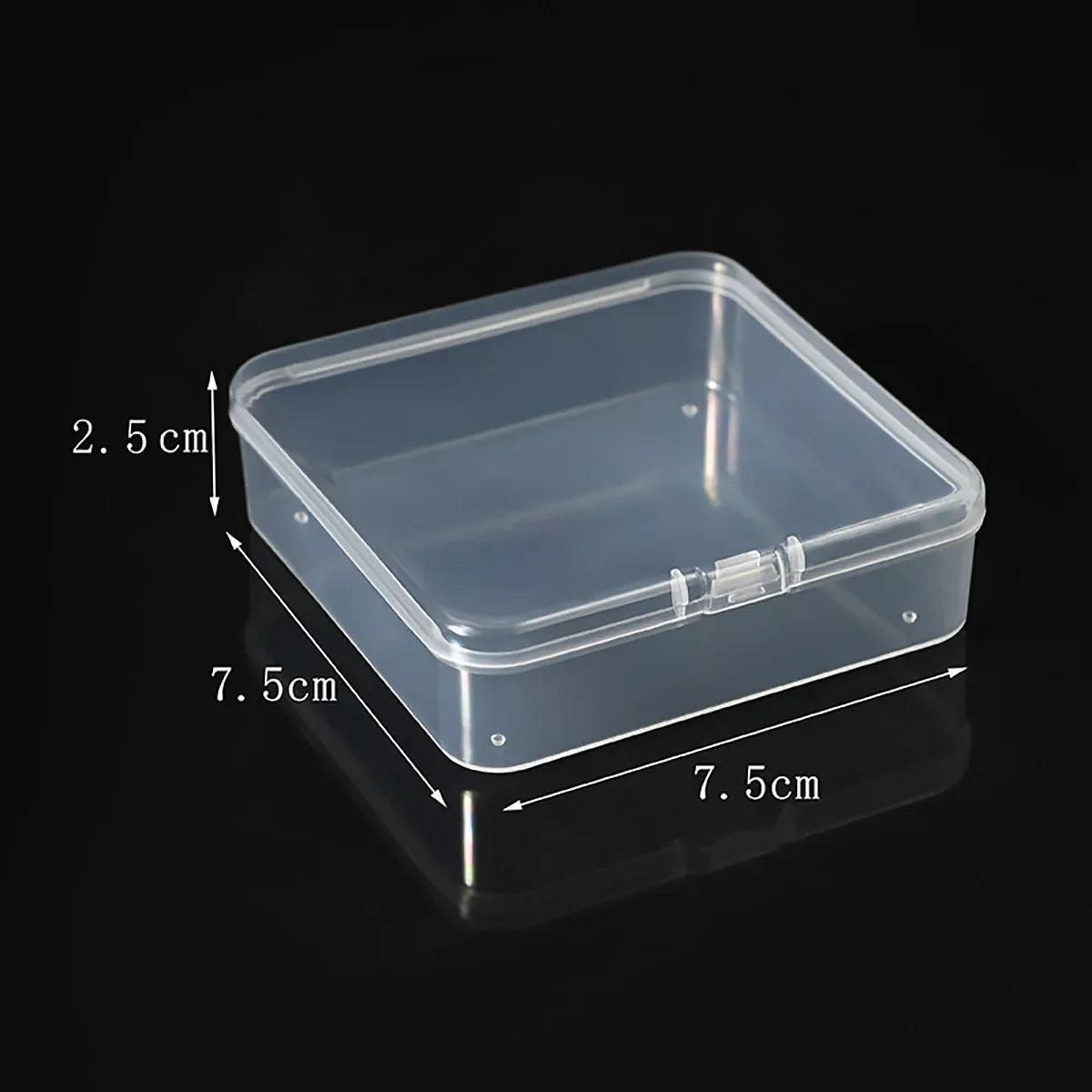 100PCS Transparent Plastic Storage Boxes Storage for jewelry Craft Beads Parts - 52x52x20mm