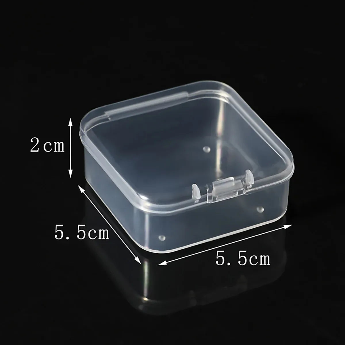 100PCS Transparent Plastic Storage Boxes Storage for jewelry Craft Beads Parts - 75x75x25mm