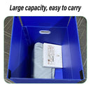 Large Capacity Waterproof Plastic Storage Box Foldable Moving Organizer Durable - 40x30x30cm