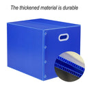 Large Capacity Waterproof Plastic Storage Box Foldable Moving Organizer Durable - 40x30x30cm