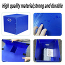 Large Capacity Waterproof Plastic Storage Box Foldable Moving Organizer Durable - 70x50x50cm