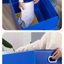 Large Capacity Waterproof Plastic Storage Box Foldable Moving Organizer Durable - 70x50x50cm