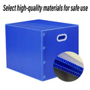 Large Capacity Waterproof Plastic Storage Box Foldable Moving Organizer Durable - 70x50x50cm
