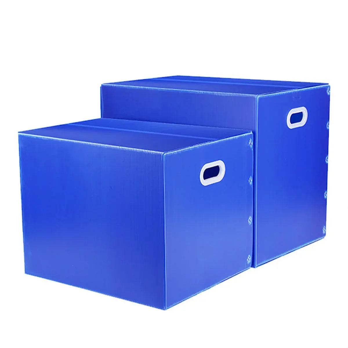 Large Capacity Waterproof Plastic Storage Box Foldable Moving Organizer Durable - 70x50x50cm