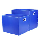 Large Capacity Waterproof Plastic Storage Box Foldable Moving Organizer Durable - 70x50x50cm