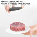Manual Hamburger Press Round Meat Patty Mould BBQ with 100 Wax Discs