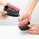 Manual Hamburger Press Round Meat Patty Mould BBQ with 100 Wax Discs