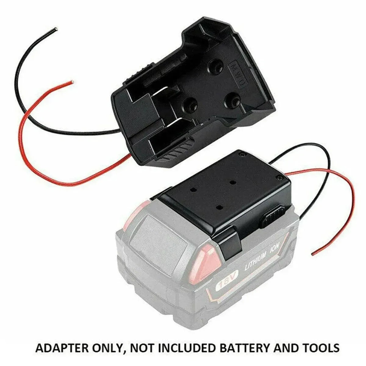 Diy For Milwaukee M18 Xc 18V Diy Project Battery Adapter/Base Power 2 Wirings - Black
