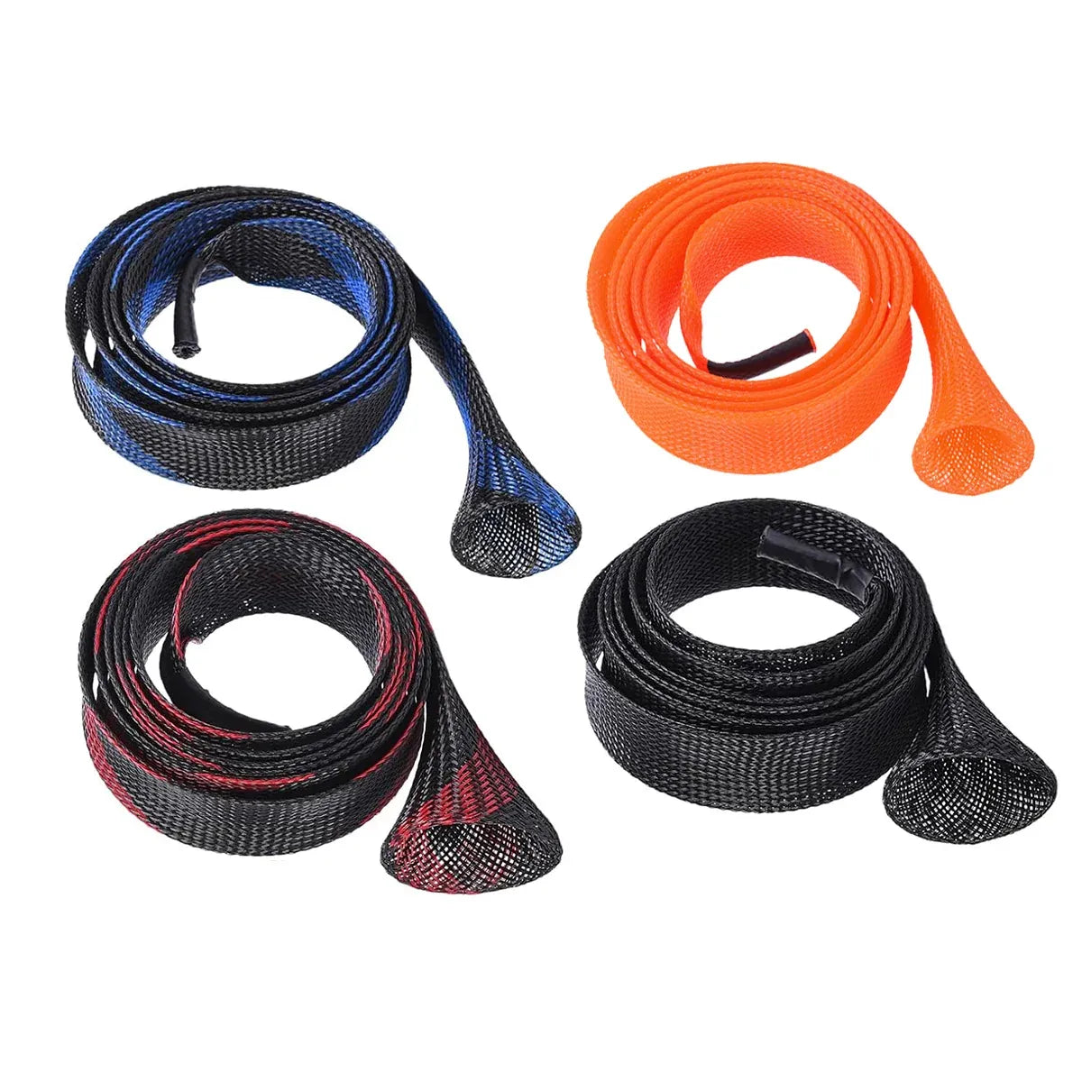 4PCS Retractable Fishing Rod Protector Mesh Tube Durable Lightweight 35x170mm