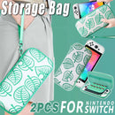 2PCS Nintendo Switch Hard Shell Carrying Case Portable EVA Storage Bag Accessories