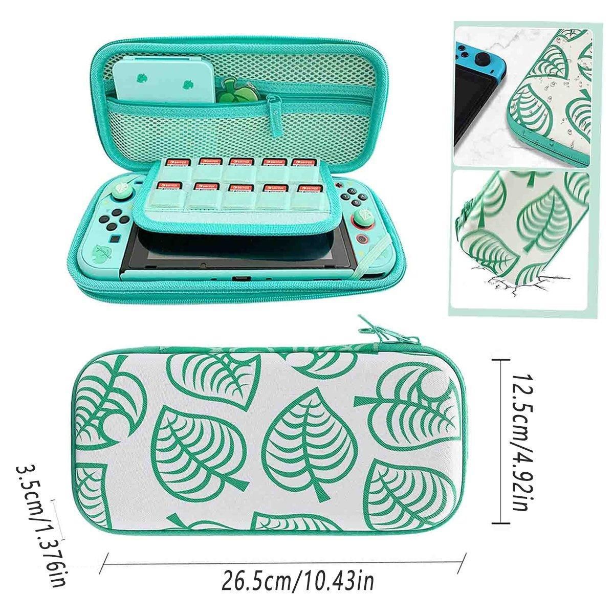 2PCS Nintendo Switch Hard Shell Carrying Case Portable EVA Storage Bag Accessories