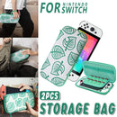 2PCS Nintendo Switch Hard Shell Carrying Case Portable EVA Storage Bag Accessories