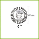 6/8inch Weed Brush Steel Wire Trimmer Wheel Garden Lawnmower Head Tool Grass Cutter - 8''