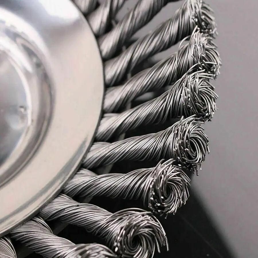 6/8inch Weed Brush Steel Wire Trimmer Wheel Garden Lawnmower Head Tool Grass Cutter - 8''