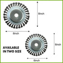 6/8inch Weed Brush Steel Wire Trimmer Wheel Garden Lawnmower Head Tool Grass Cutter - 8''