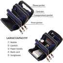 Women Crossbody Phone Purse Touch Screen Bag Rfid Blocking Wallet Shoulder Strap - Dark Blue