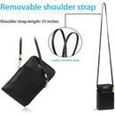 Women Crossbody Phone Purse Touch Screen Bag Rfid Blocking Wallet Shoulder Strap - Dark Blue
