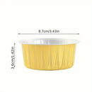 100Pcs Cake Tools Pudding Cake Aluminum Foil Baking Cups Cupcake Cup with Lids - 100pcs-Blue