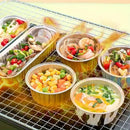100Pcs Cake Tools Pudding Cake Aluminum Foil Baking Cups Cupcake Cup with Lids - 100pcs-Blue