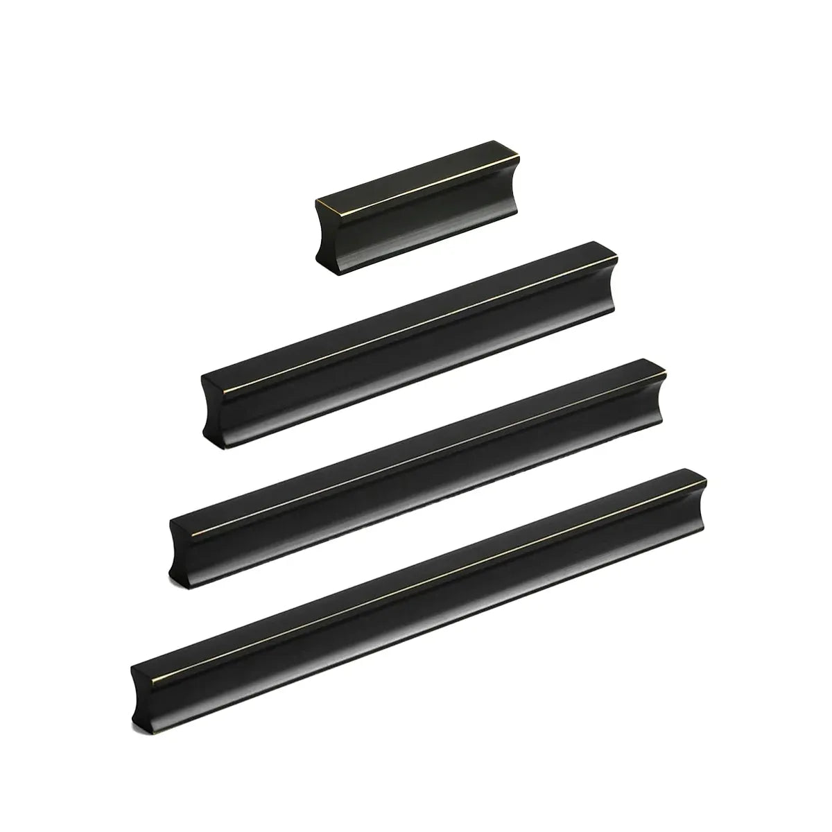 Pure Copper Handle North Black American Style for Closet Drawer Cabinet Door - 128mm