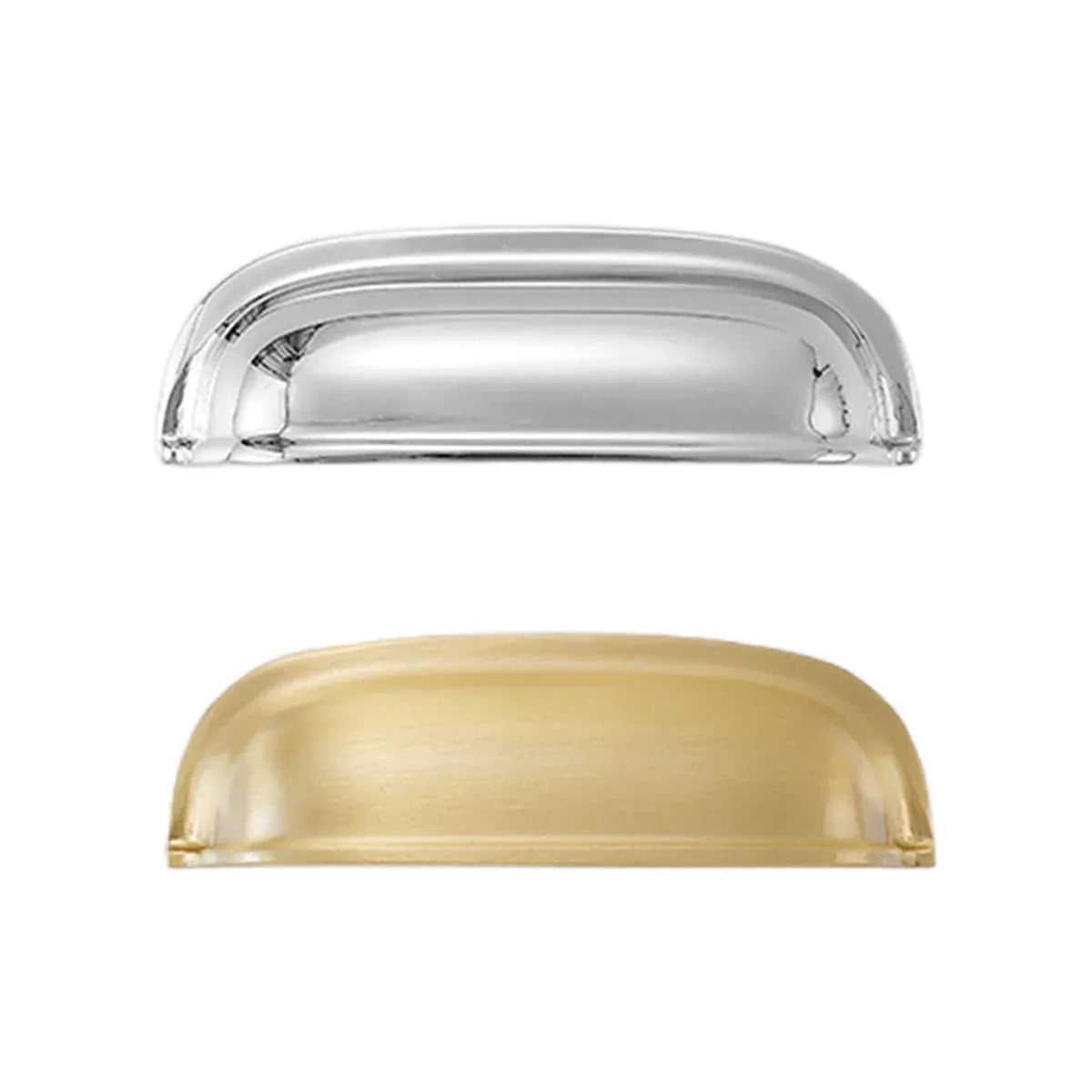 Retro Brass Cup Drawer Handle 2 Hole Vintage Cabinet Pull for Furniture Door and Drawer - Copper