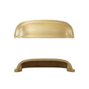 Retro Brass Cup Drawer Handle 2 Hole Vintage Cabinet Pull for Furniture Door and Drawer - Copper