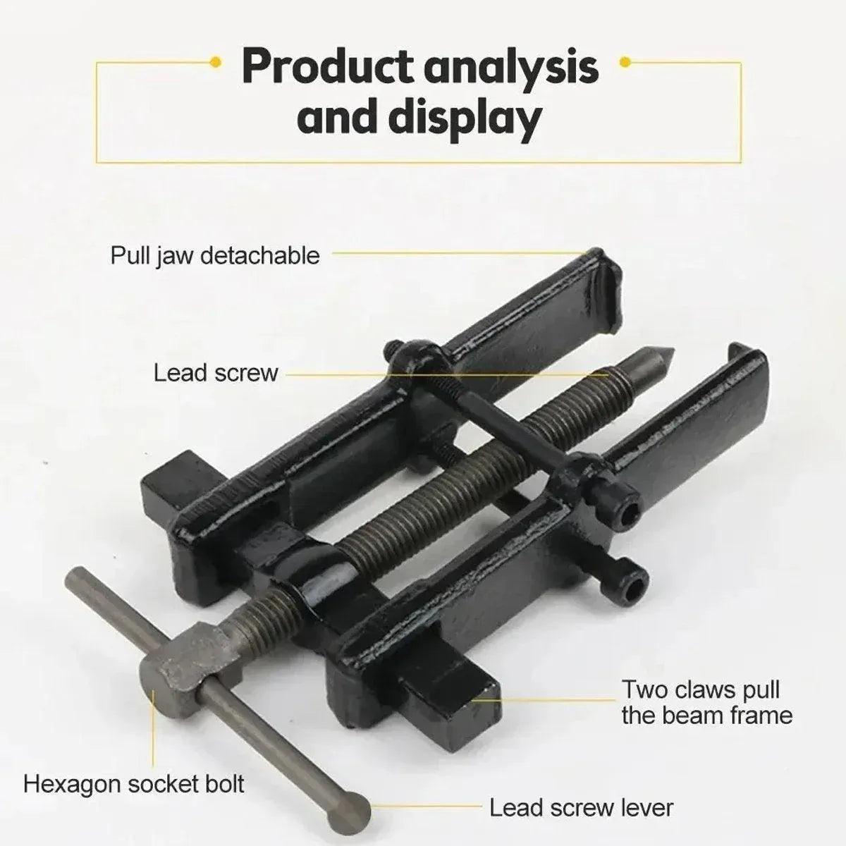 Small Wheel Bearing Puller Two Claws Dismantling Multifunctional Remover Tool - 6 inch
