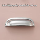 Retro Brass Cup Drawer Handle 2 Hole Vintage Cabinet Pull for Furniture Door and Drawer - Silver