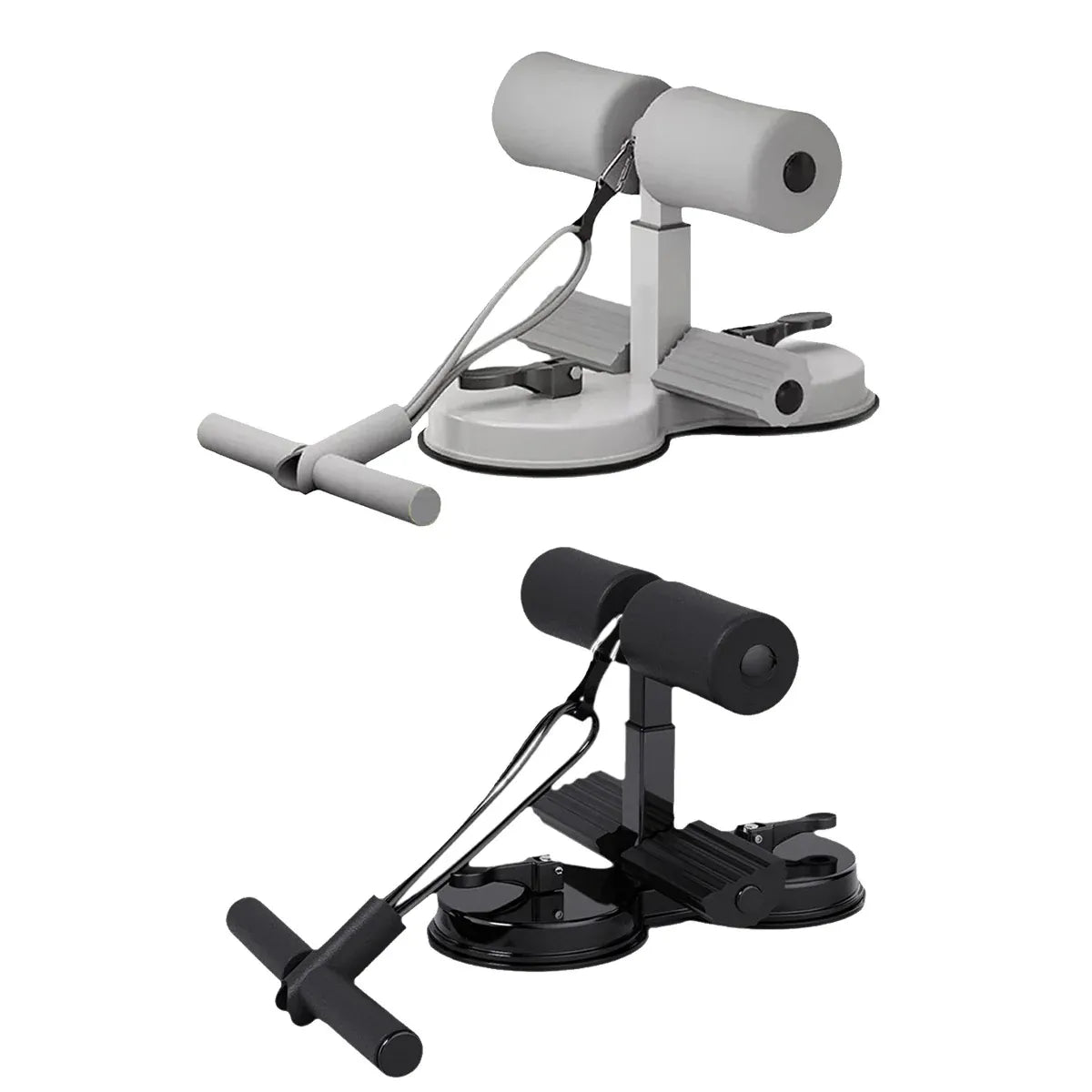 Sit Up Assistant Device Portable Suction Cup Fitness Tool Home Abdominal Trainer - Grey