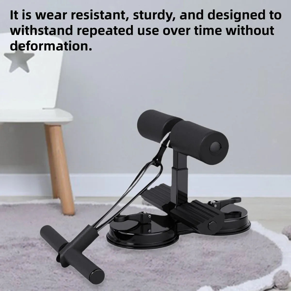Sit Up Assistant Device Portable Suction Cup Fitness Tool Home Abdominal Trainer - Grey