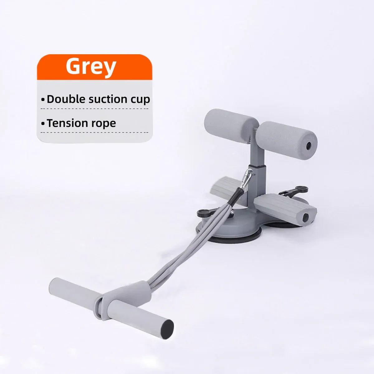 Sit Up Assistant Device Portable Suction Cup Fitness Tool Home Abdominal Trainer - Grey