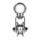Stainless Steel Pulley Wheel Lifting Ring Wire Rope Roller For Hoist Rail