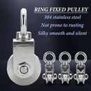 Stainless Steel Pulley Wheel Lifting Ring Wire Rope Roller For Hoist Rail