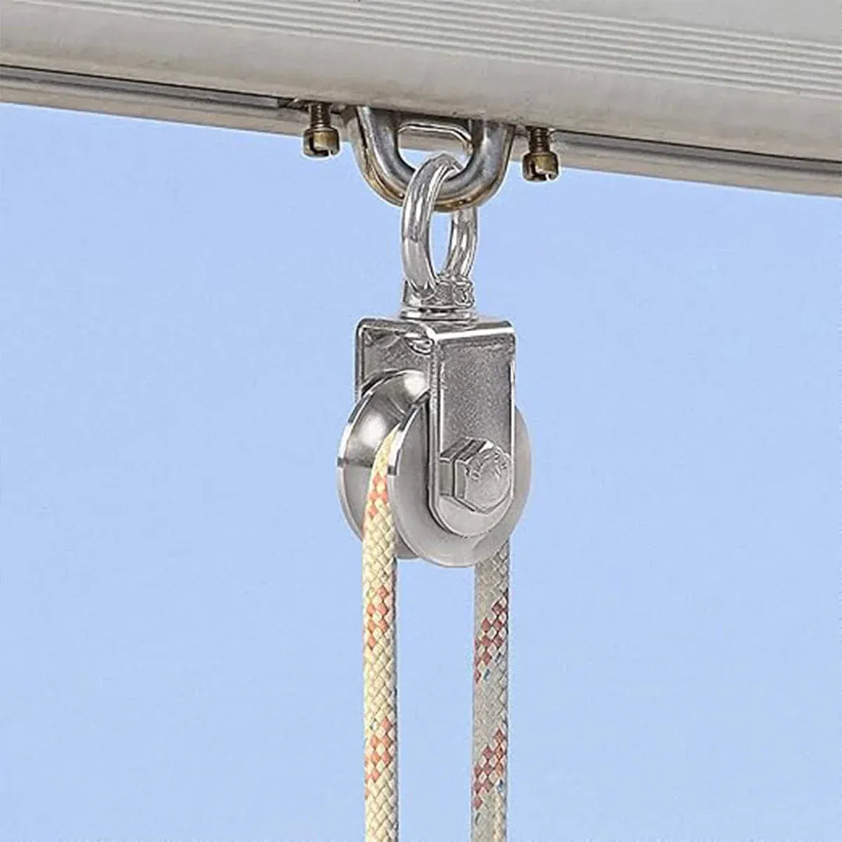 Stainless Steel Pulley Wheel Lifting Ring Wire Rope Roller For Hoist Rail