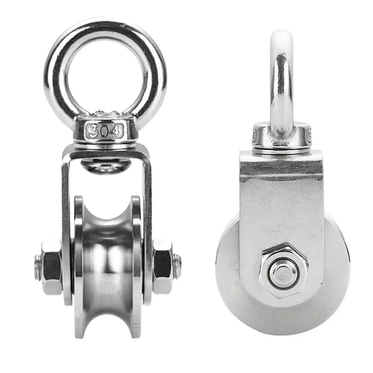 Stainless Steel Pulley Wheel Lifting Ring Wire Rope Roller For Hoist Rail