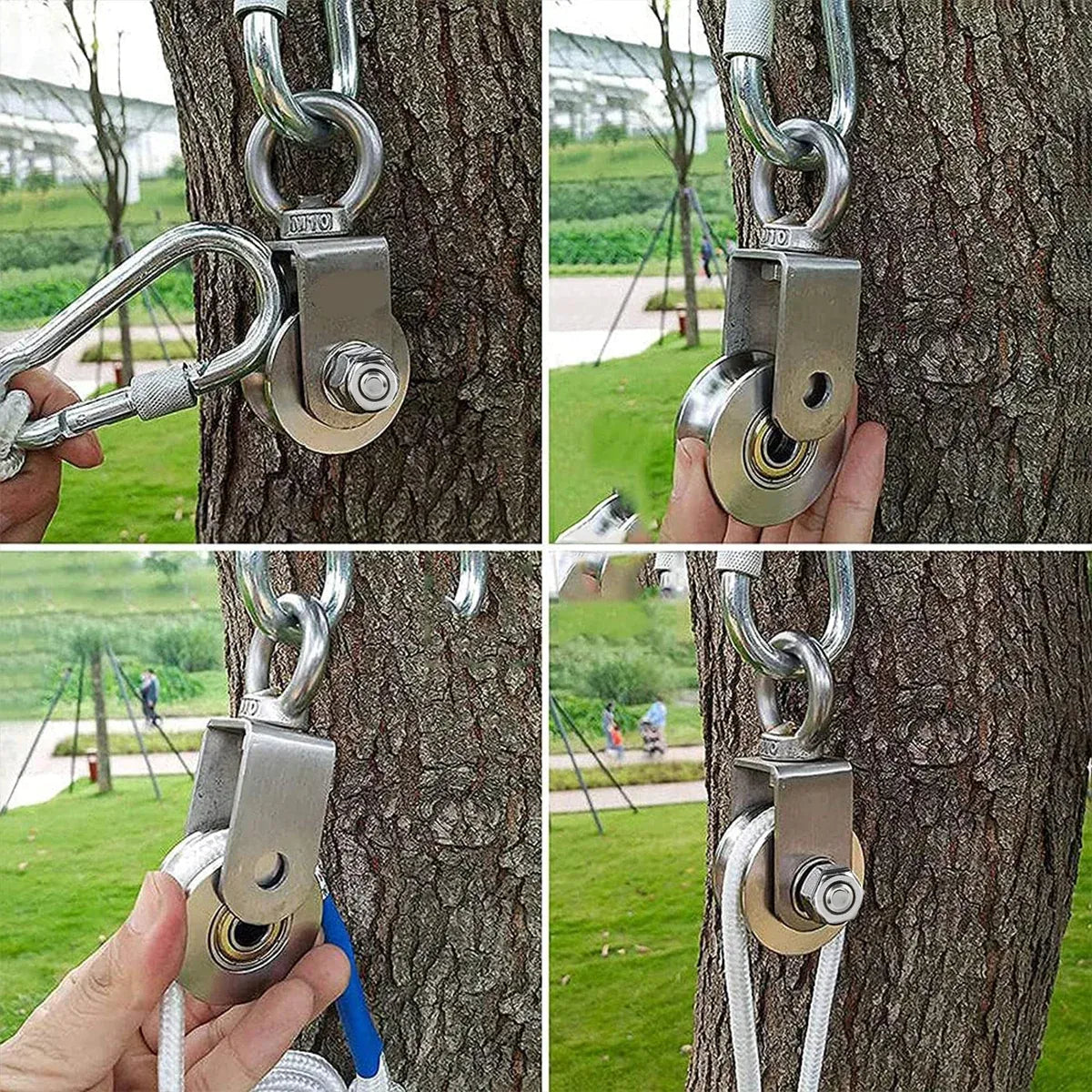 Stainless Steel Pulley Wheel Lifting Ring Wire Rope Roller For Hoist Rail