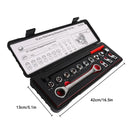 15PCS Ratcheting Serpentine Belt Tool Set CR-V Steel for Car Truck Engine Repair