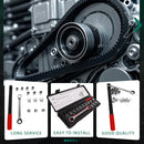 15PCS Ratcheting Serpentine Belt Tool Set CR-V Steel for Car Truck Engine Repair