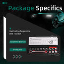 15PCS Ratcheting Serpentine Belt Tool Set CR-V Steel for Car Truck Engine Repair