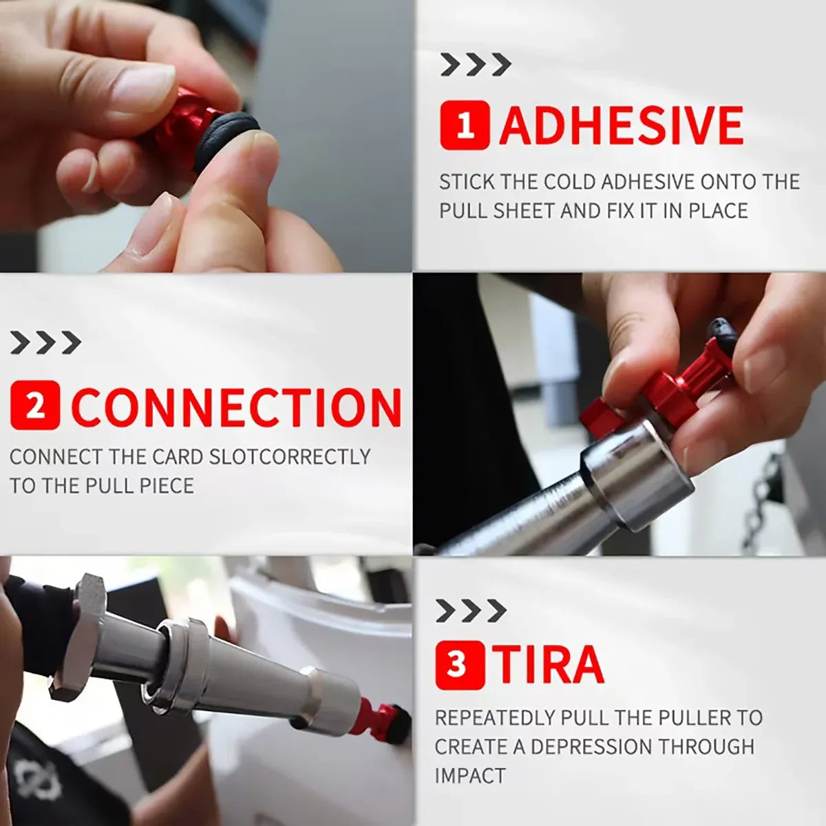 Auto Dent Repair Tool Kit Pulling Slide Hammer Automotive Body Panel Beating