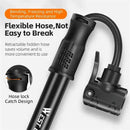 Portable Bicycle Pump Mini Inflatable Tube Pump Tire Inflator for Bike Cycling - Black