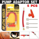 Pump Adapter Set with Inflating Needle and Valve Nozzle for Balls and Toys 5PCS