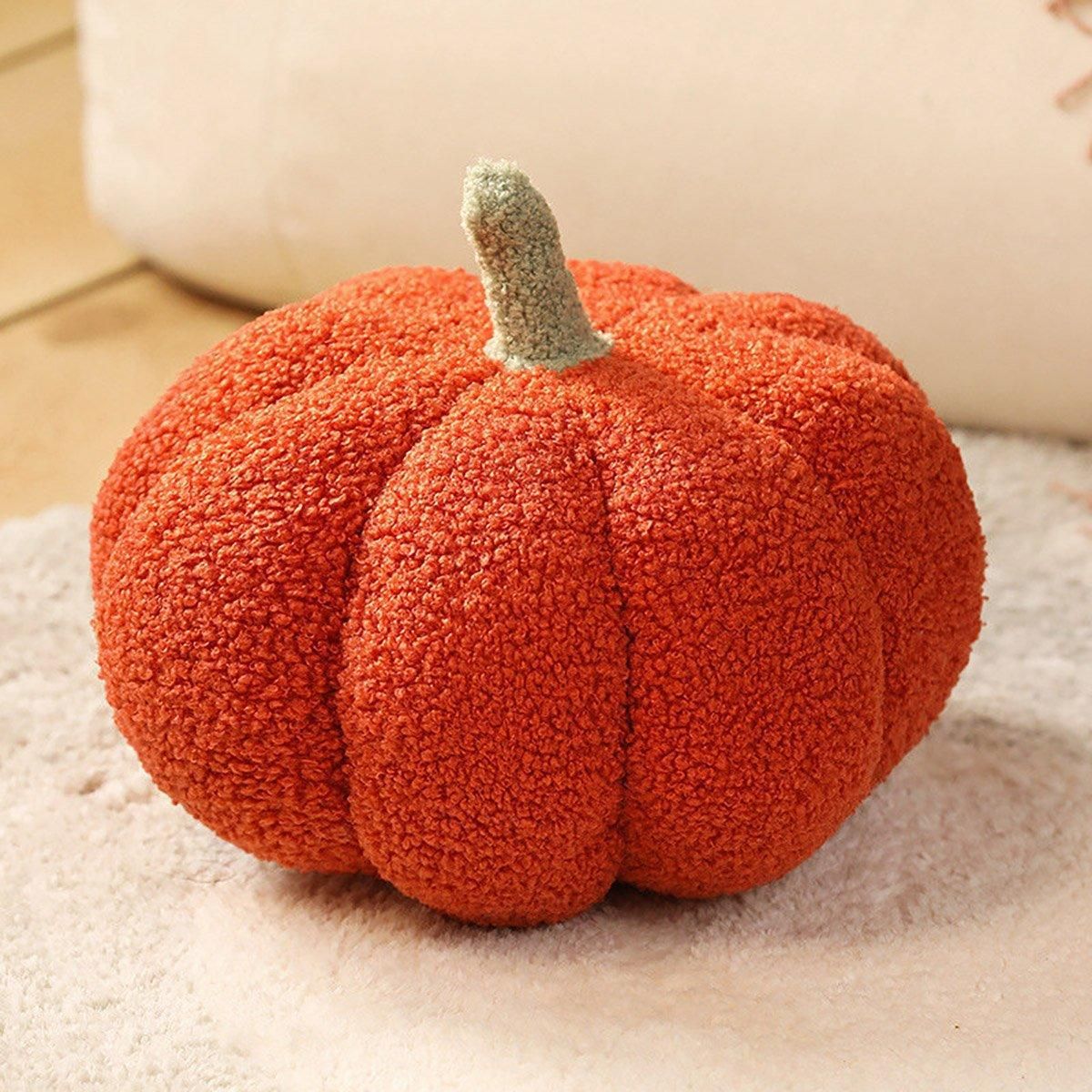 Soft Plush Pumpkin Pillow Cushion Sofa Living Room Bay Window Decor Indoor Toy - White