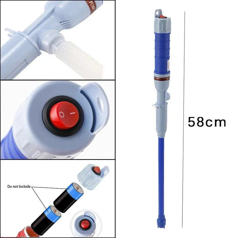 Electric Syphon Transfer Pump for Diesel Fuel Oil Water Battery Powered Hand Tool - Red