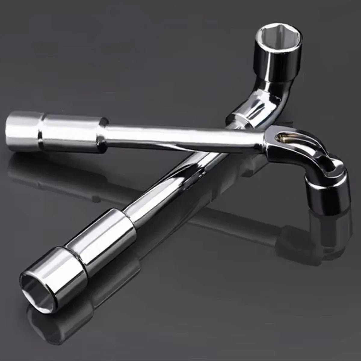 22mm L-Shaped Elbow Socket Wrench, Chrome-Vanadium Steel