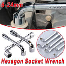 6-23mm L Shaped Socket Wrench Elbow Multi Size Hardware Repair Tool Set - 24mm