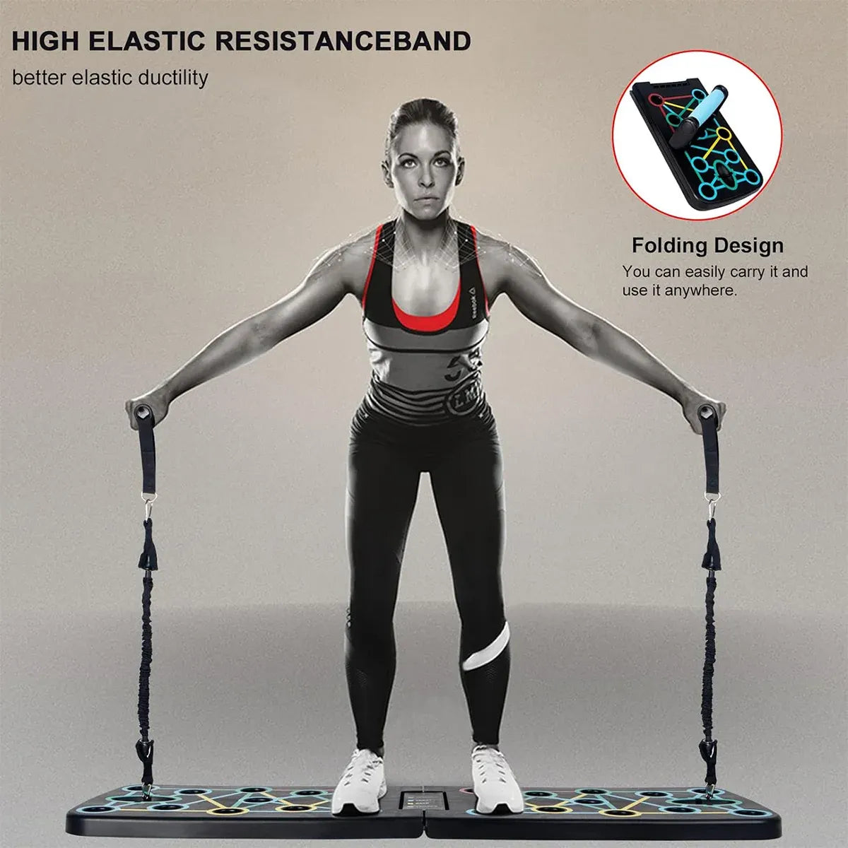 Push Up Board Home Multi Functional Fitness Folding Portable Gym Exercise Tool