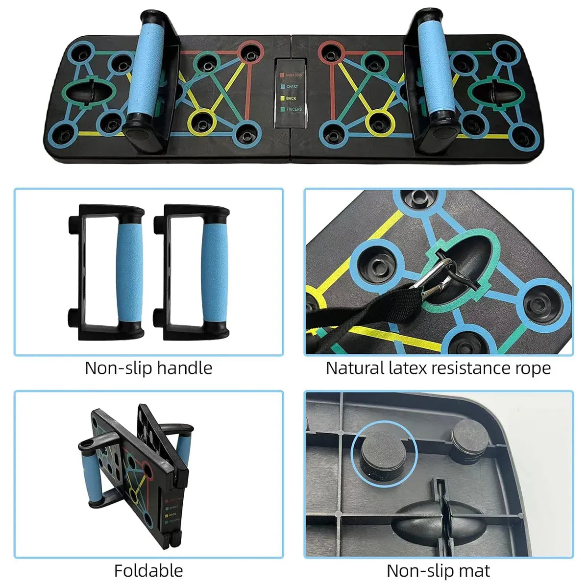 Push Up Board Home Multi Functional Fitness Folding Portable Gym Exercise Tool