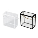 20PCS PVC Fully Transparent Handheld Gift Bags Clear Birthday Christmas Presents - Black