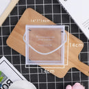 20PCS PVC Fully Transparent Handheld Gift Bags Clear Birthday Christmas Presents - Black